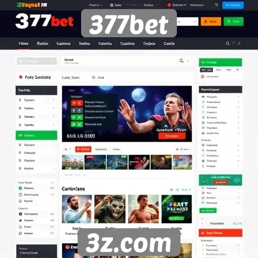 Avaliação da interface de usuário do site 377bet